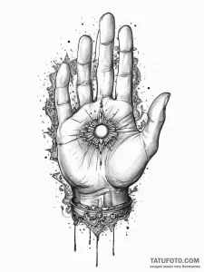 Tattoo sketch a powerful ancient god's hand h... - эскиз тату (№1753902199_0, 30.07.2025 19:03) — Tatufoto.com