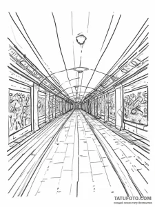 The eerie, quiet atmosphere of a deserted sub... - эскиз тату (№1753902791_0, 30.07.2025 19:13) — Tatufoto.com