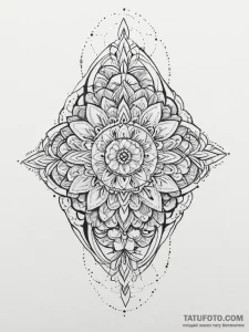 Tattoo design a minimalist floral design on t... - эскиз тату (№1753902988_0, 30.07.2025 19:16) — Tatufoto.com