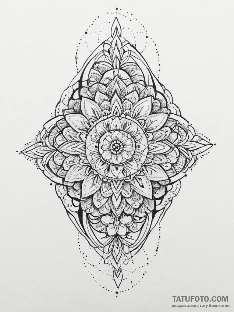 Tattoo design a minimalist floral design on t... - эскиз тату (№1753902988_0, 30.07.2025 19:16) — Tatufoto.com