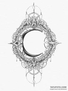 Tattoo sketch a powerful solar eclipse, symbo... - эскиз тату (№1753905539_0, 30.07.2025 19:58) — Tatufoto.com