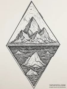 The stark beauty of icebergs floating in a ca... - эскиз тату (№1753907899_0, 30.07.2025 20:38) — Tatufoto.com