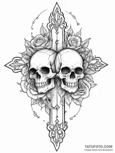 Tattoo design a pair of matching royal insign... - эскиз тату (№1753909891_0, 30.07.2025 21:11) — Tatufoto.com