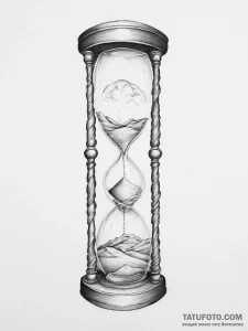 Tattoo design a simple hourglass with sand fl... - эскиз тату (№1753912059_0, 30.07.2025 21:47) — Tatufoto.com