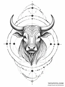 Tattoo design a taurus bull becoming a series... - эскиз тату (№1753914653_0, 30.07.2025 22:30) — Tatufoto.com