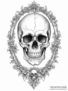 Skull in mirror - эскиз тату (№1753916423_0, 30.07.2025 23:00) — Tatufoto.com