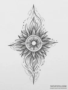 Tattoo design: a kolovrat with each ray endin... - эскиз тату (№1753918611_0, 30.07.2025 23:36) — Tatufoto.com