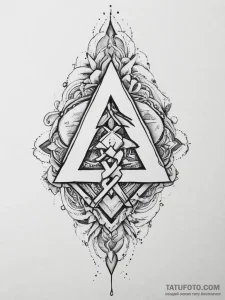 114. tattoo design: a minimalist "istok" rune... - эскиз тату (№1753919425_0, 30.07.2025 23:50) — Tatufoto.com