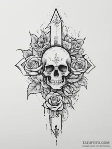 Tattoo design a lightning bolt, sleek and ene... - эскиз тату (№1753920606_0, 31.07.2025 00:10) — Tatufoto.com