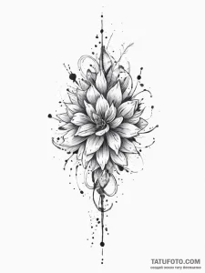 Tattoo design a small, clean linework of a sp... - эскиз тату (№1753921797_0, 31.07.2025 00:29) — Tatufoto.com