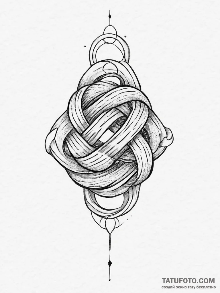 Tattoo sketch a simple, elegant knot that can... - эскиз тату (№1753922986_0, 31.07.2025 00:49) — Tatufoto.com