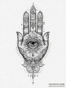 Hand of fatima, tattoo flash sheet design, on... - эскиз тату (№1753927906_0, 31.07.2025 02:11) — Tatufoto.com