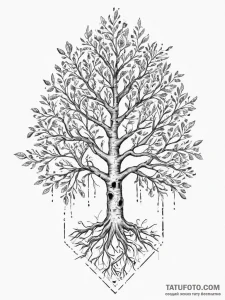 Tattoo design a sprawling skill tree diagram... - эскиз тату (№1753931057_0, 31.07.2025 03:04) — Tatufoto.com