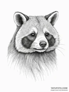 Tanuki, concept art for tattoo, muted color p... - эскиз тату (№1753932031_0, 31.07.2025 03:20) — Tatufoto.com