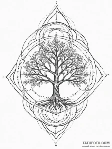 Tattoo design a minimalist geometric represen... - эскиз тату (№1753932229_0, 31.07.2025 03:23) — Tatufoto.com