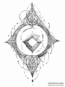 Tattoo design an abstract "game save" symbol... - эскиз тату (№1753933200_0, 31.07.2025 03:40) — Tatufoto.com