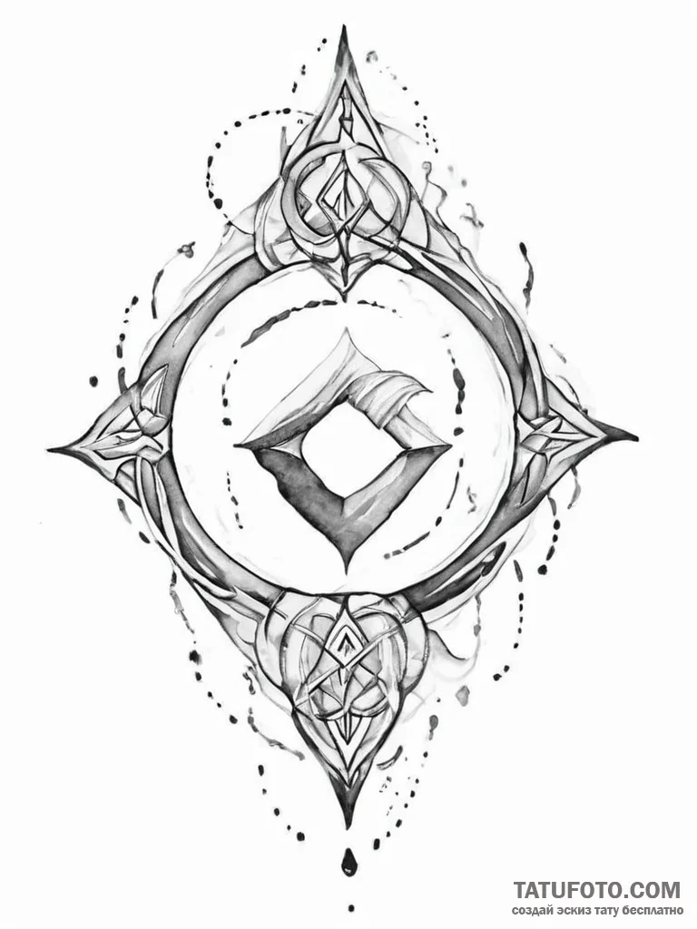 Tattoo design an abstract "game save" symbol... - эскиз тату (№1753933200_0, 31.07.2025 03:40) — Tatufoto.com