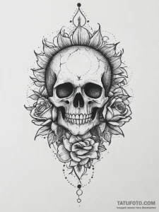 Tattoo sketch: a stylized representation of a... - эскиз тату (№1753935733_0, 31.07.2025 04:22) — Tatufoto.com