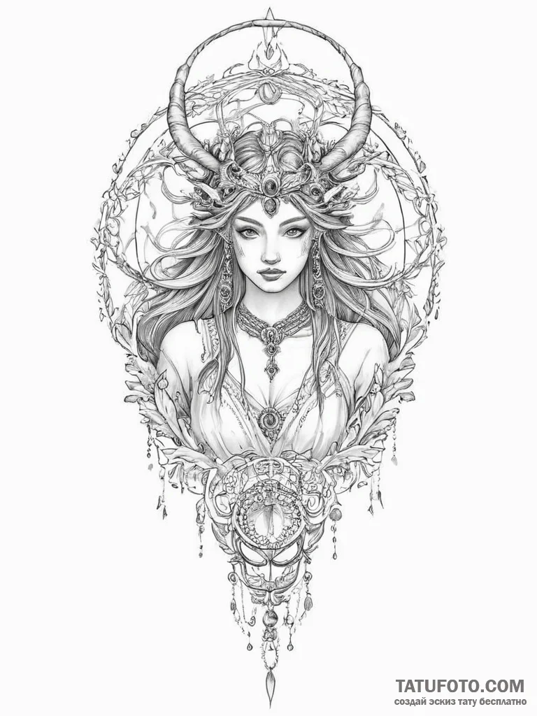 Mythology, folklore & fantasy - эскиз тату (№1753937107_0, 31.07.2025 04:45) — Tatufoto.com