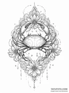 Tattoo design a cancer crab, with its shell c... - эскиз тату (№1753939648_0, 31.07.2025 05:27) — Tatufoto.com