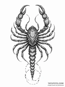 Tattoo design a menacing scorpio scorpion in... - эскиз тату (№1753940044_0, 31.07.2025 05:34) — Tatufoto.com