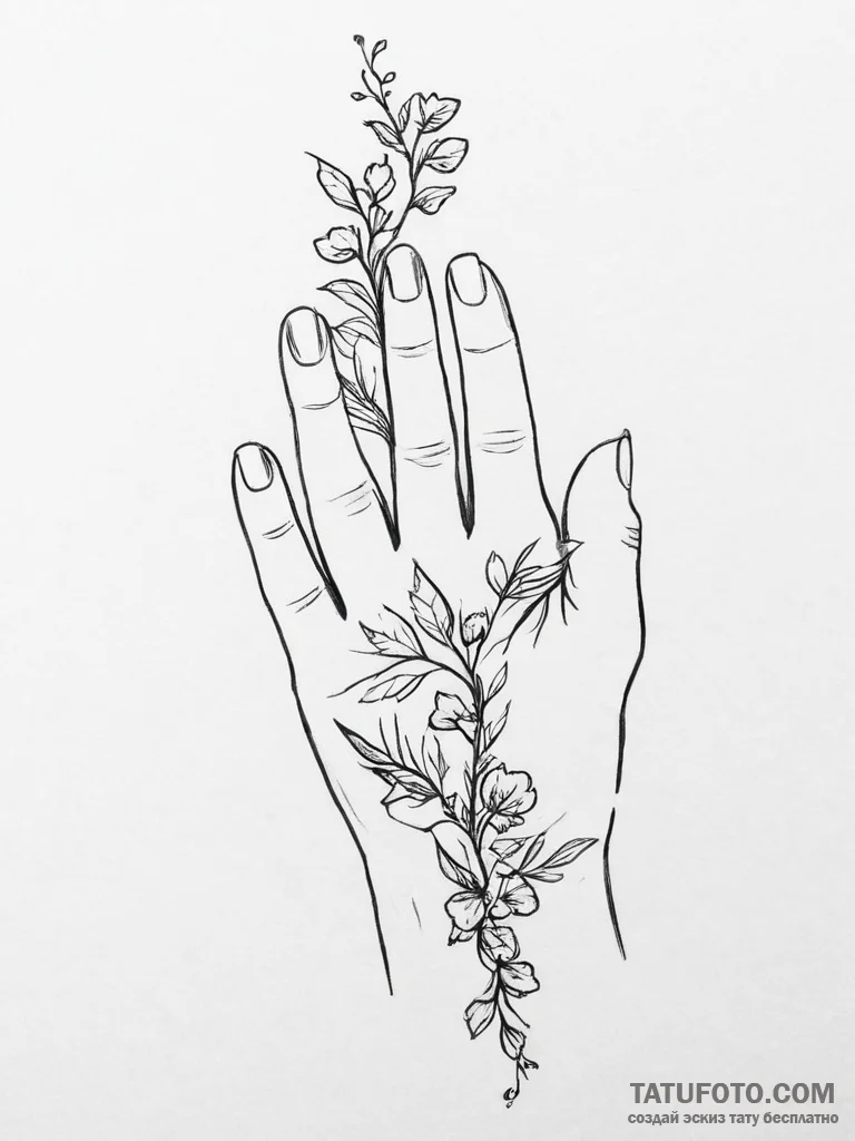 Tattoo design a delicate vine wrapping around... - эскиз тату (№1753941801_0, 31.07.2025 06:03) — Tatufoto.com