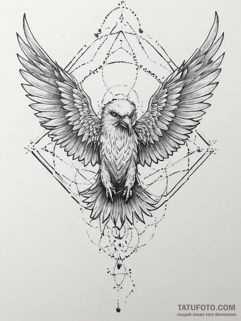 Harpy, tattoo sketch design, muted color pale... - эскиз тату (№1753943951_0, 31.07.2025 06:39) — Tatufoto.com
