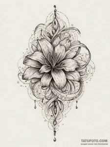 Glitch art effect, artistic tattoo sketch, ne... - эскиз тату (№1753944144_0, 31.07.2025 06:42) — Tatufoto.com