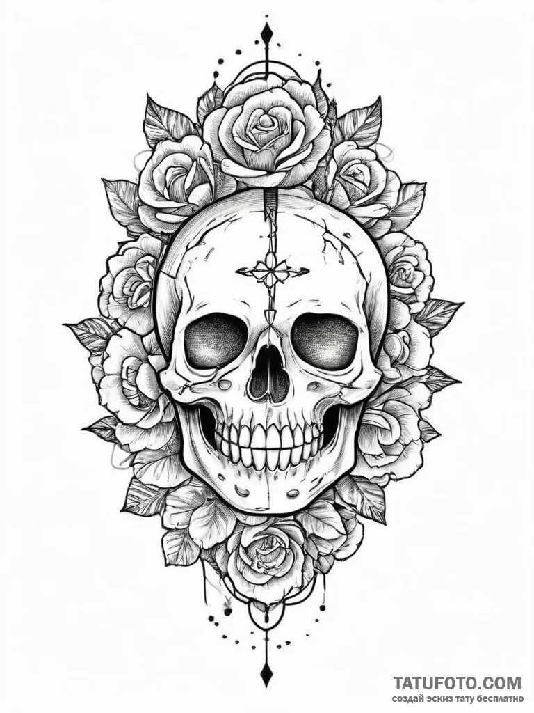 Tattoo sketch a broken watch, symbolizing liv... - эскиз тату (№1753944732_0, 31.07.2025 06:52) — Tatufoto.com