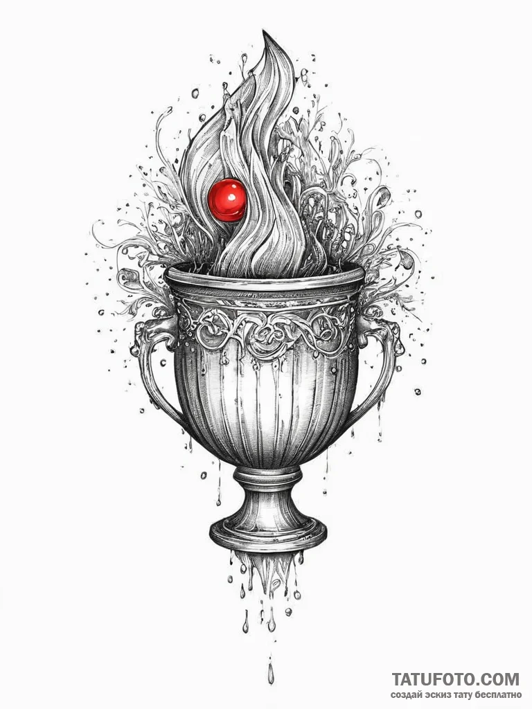 Tattoo sketch aquarius's water pouring from a... - эскиз тату (№1753949066_0, 31.07.2025 08:04) — Tatufoto.com