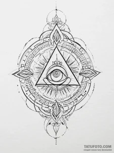 154. tattoo design: a minimalist "gadat" rune... - эскиз тату (№1753949489_0, 31.07.2025 08:11) — Tatufoto.com
