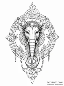 Tattoo design a zodiac animal depicted in a s... - эскиз тату (№1753951603_0, 31.07.2025 08:46) — Tatufoto.com