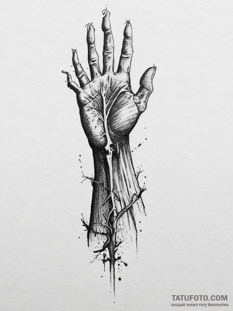 Tattoo design a powerful, muscular forearm wi... - эскиз тату (№1753954658_0, 31.07.2025 09:37) — Tatufoto.com