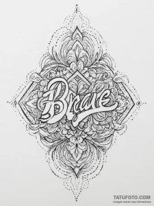Tattoo sketch a single, empowering word (e.g.... - эскиз тату (№1753956617_0, 31.07.2025 10:10) — Tatufoto.com