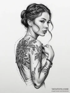 Tattoo design a strong, broad shoulder, symbo... - эскиз тату (№1753973859_0, 31.07.2025 14:57) — Tatufoto.com
