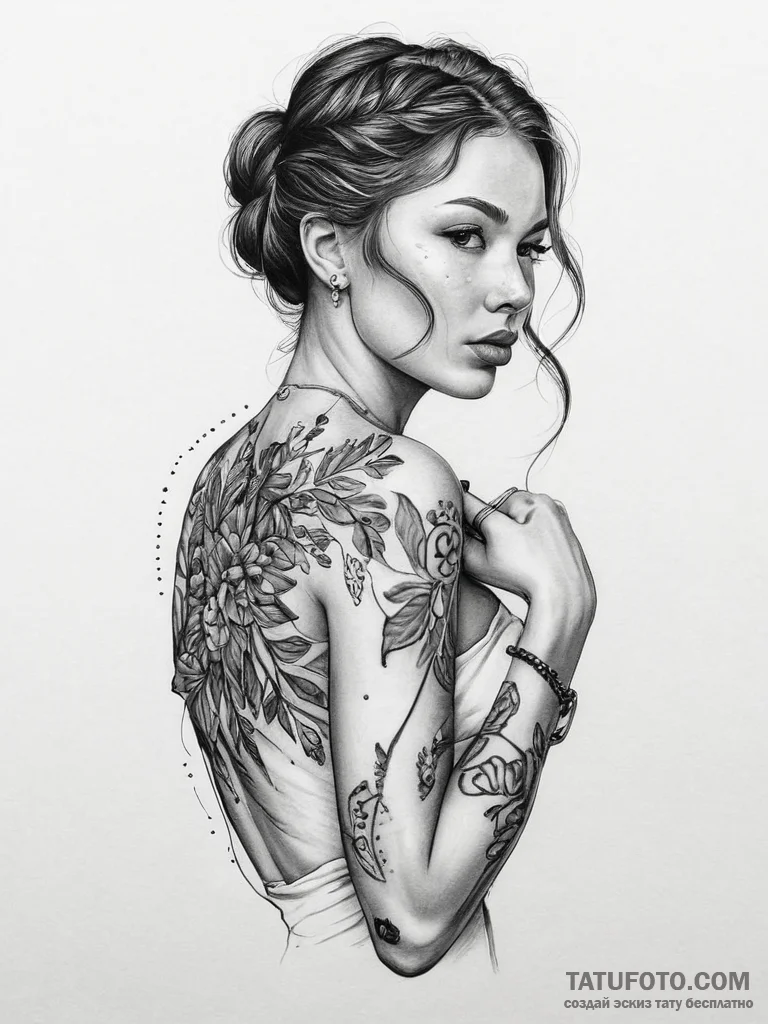 Tattoo design a strong, broad shoulder, symbo... - эскиз тату (№1753973859_0, 31.07.2025 14:57) — Tatufoto.com
