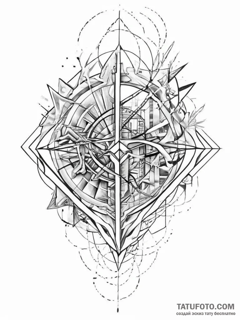Tattoo design an abstract interpretation of a... - эскиз тату (№1753974189_0, 31.07.2025 15:03) — Tatufoto.com