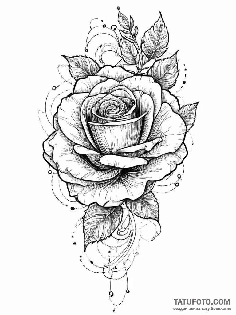 Glitchy, pixelated rose, tattoo sketch design... - эскиз тату (№1753974591_0, 31.07.2025 15:09) — Tatufoto.com