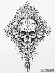 Tattoo design a key unlocking a hidden chambe... - эскиз тату (№1753974791_0, 31.07.2025 15:13) — Tatufoto.com