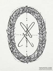 90. tattoo sketch: watercolor "treba" rune wi... - эскиз тату (№1753977191_0, 31.07.2025 15:53) — Tatufoto.com