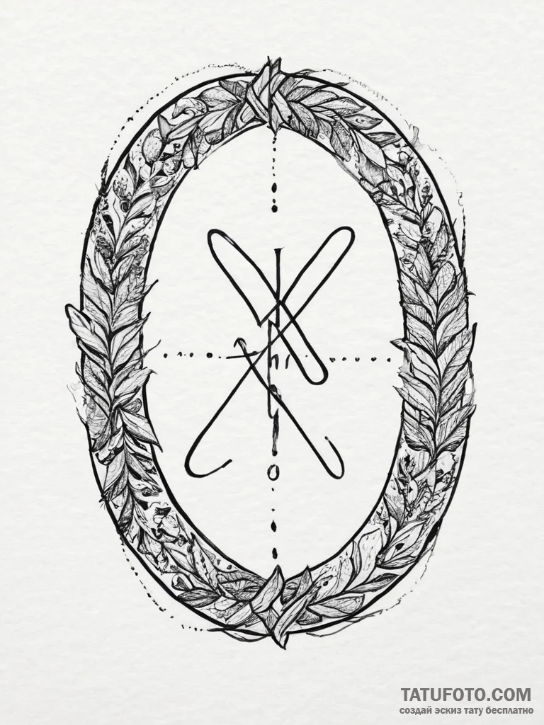 90. tattoo sketch: watercolor "treba" rune wi... - эскиз тату (№1753977191_0, 31.07.2025 15:53) — Tatufoto.com