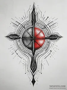Tattoo sketch a stylized energy shield rippli... - эскиз тату (№1753981133_0, 31.07.2025 16:58) — Tatufoto.com