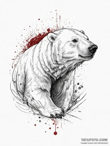 Polar bear, tattoo sketch design, on a clean... - эскиз тату (№1753981532_0, 31.07.2025 17:05) — Tatufoto.com