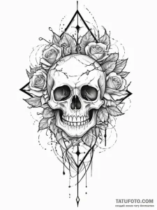 Tattoo sketch a shattered glass effect, with... - эскиз тату (№1753983121_0, 31.07.2025 17:32) — Tatufoto.com