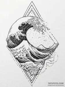 Tattoo design a tiny, subtle wave pattern., t... - эскиз тату (№1753985140_0, 31.07.2025 18:05) — Tatufoto.com