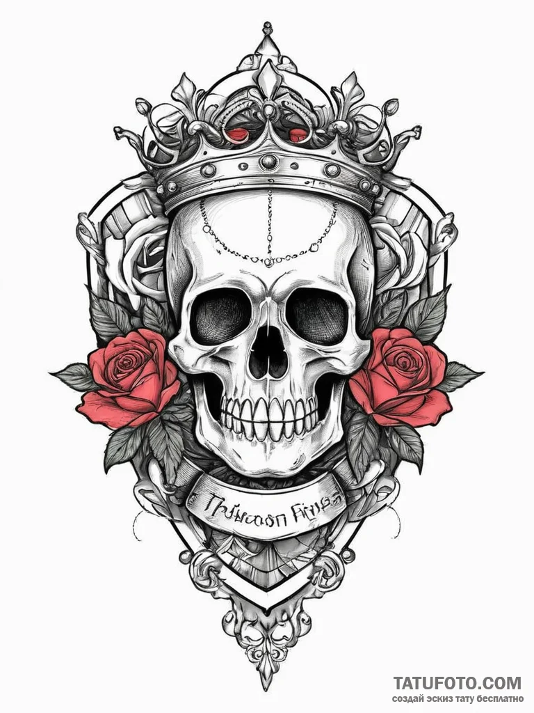 Tattoo sketch a shield with a crown on top.,... - эскиз тату (№1753986371_0, 31.07.2025 18:26) — Tatufoto.com