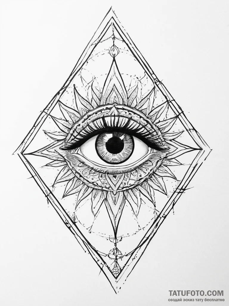 Tattoo sketch a human eye with digital overla... - эскиз тату (№1753989186_0, 31.07.2025 19:13) — Tatufoto.com