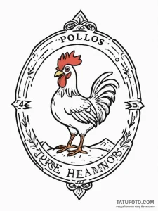 The los pollos hermanos logo, tattoo drawing... - эскиз тату (№1753989586_0, 31.07.2025 19:19) — Tatufoto.com