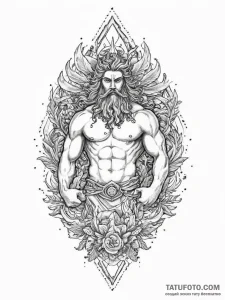 Poseidon, tattoo flash sheet design, linework... - эскиз тату (№1753992603_0, 31.07.2025 20:10) — Tatufoto.com