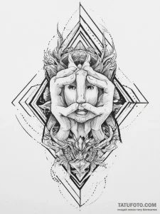 Tattoo design a stylized "hitbox" outline aro... - эскиз тату (№1753994400_0, 31.07.2025 20:40) — Tatufoto.com